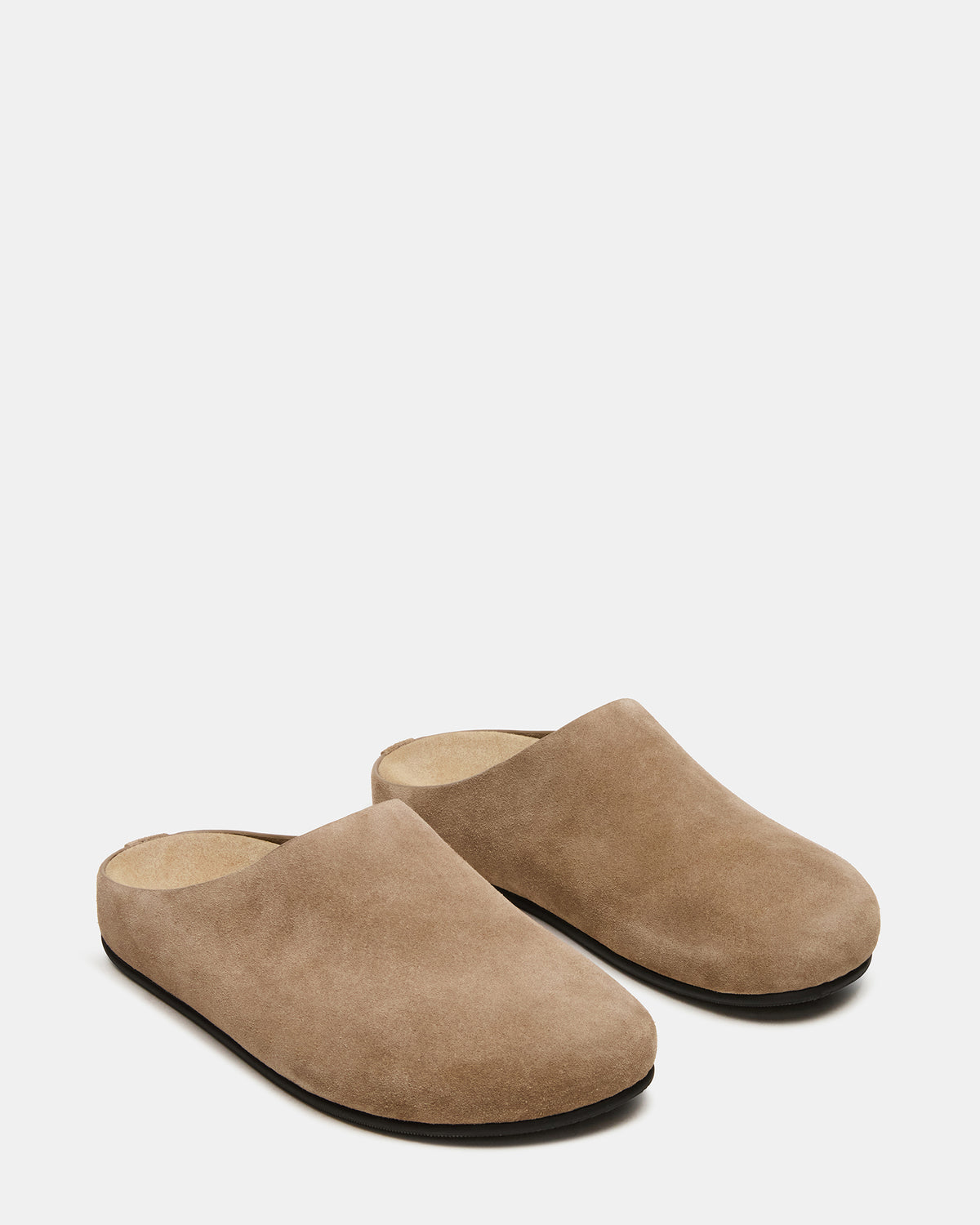 FERN Taupe Suede Mule Slip-On Round-Toe Women's Flat | Steve Madden Hot Sale