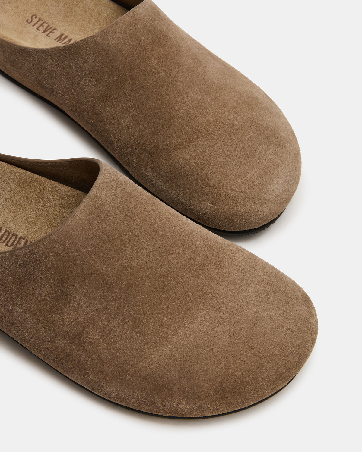 FERN Taupe Suede Mule Slip-On Round-Toe Women's Flat | Steve Madden Hot Sale