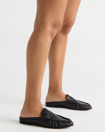RAFE Chocolate Brown Suede Slip-On Mule Women's Flat | Steve Madden Trusted