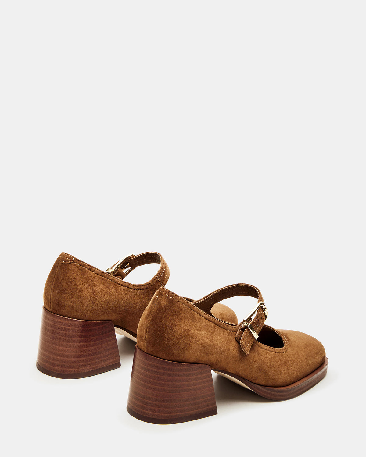 LISBON Chestnut Suede Square-Toe Mary Jane Women's Loafer | Steve Madden Trusted