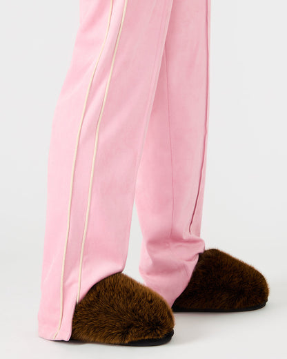 POOF Brown Slip-On Faux Fur Mule Women's Flat | Steve Madden Great Value
