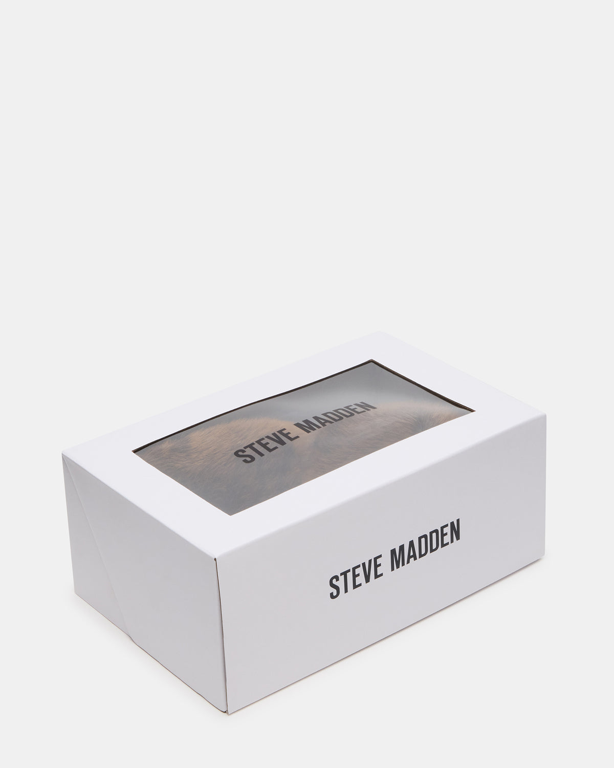 POOF Brown Slip-On Faux Fur Mule Women's Flat | Steve Madden Great Value