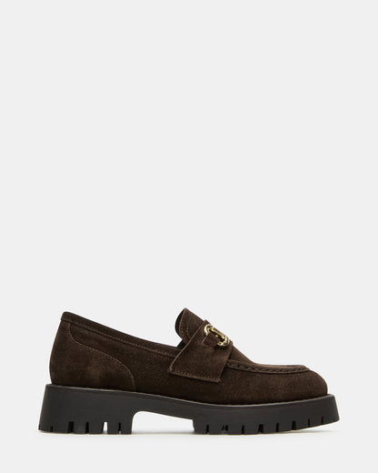 LANDO Brown Suede Lug Women's Loafer | Steve Madden Special Offer