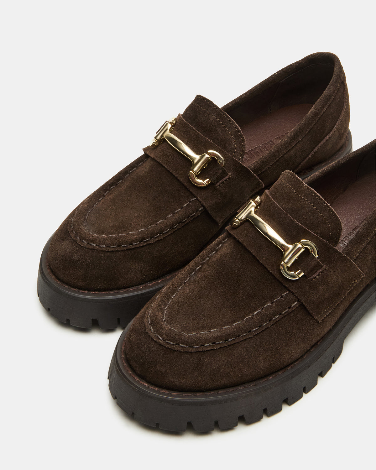 LANDO Brown Suede Lug Women's Loafer | Steve Madden Special Offer