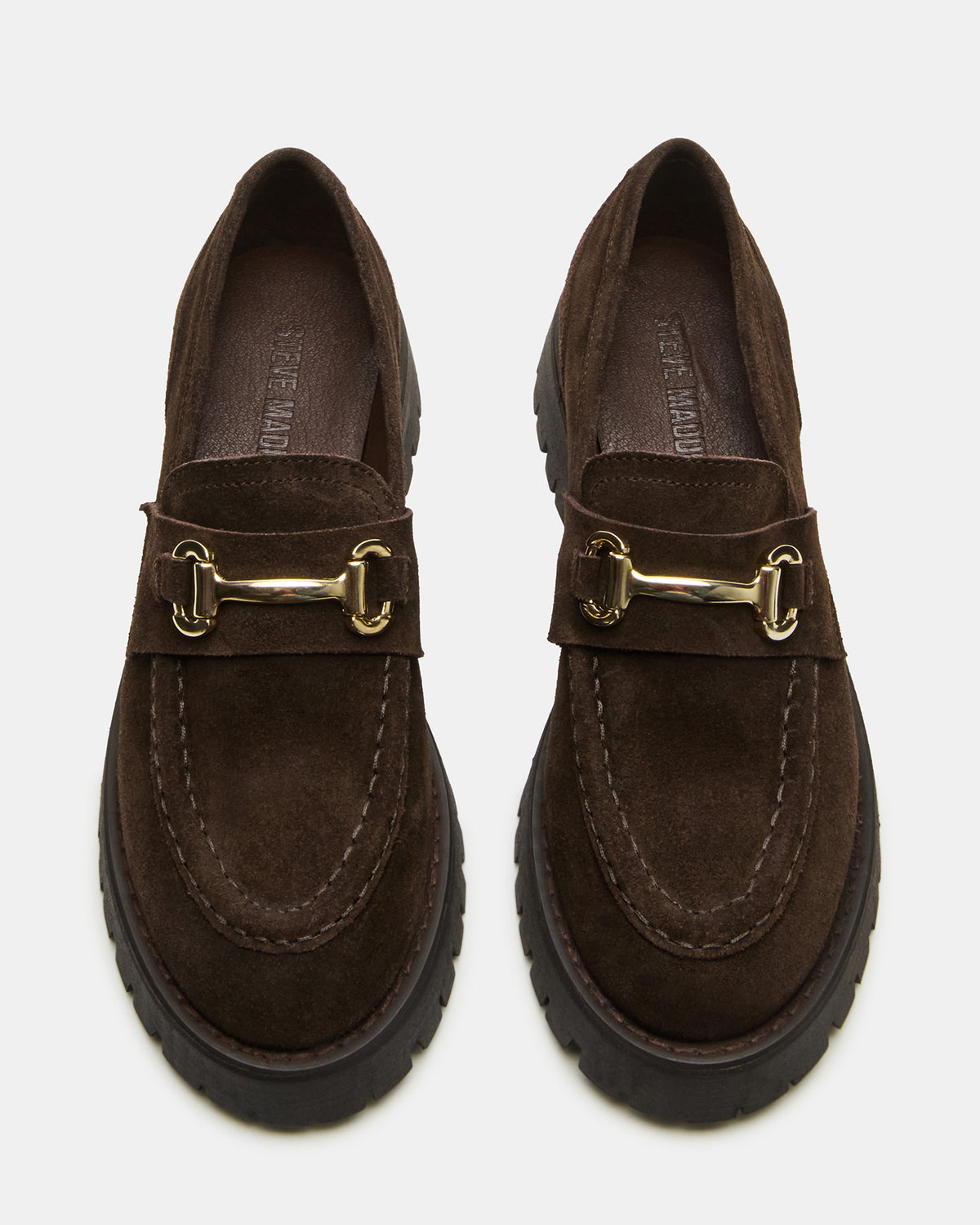 LANDO Brown Suede Lug Women's Loafer | Steve Madden Special Offer
