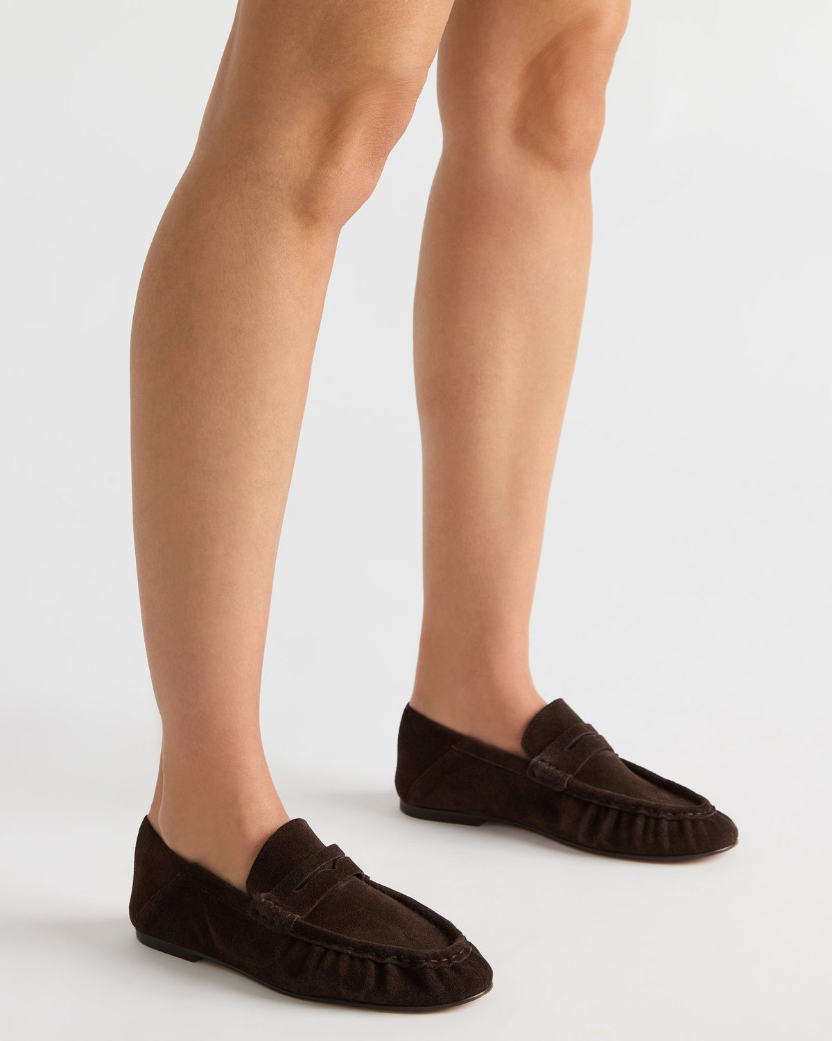 ROGER Chocolate Brown Suede Slip-On Women's Loafer | Steve Madden Customer Favorite