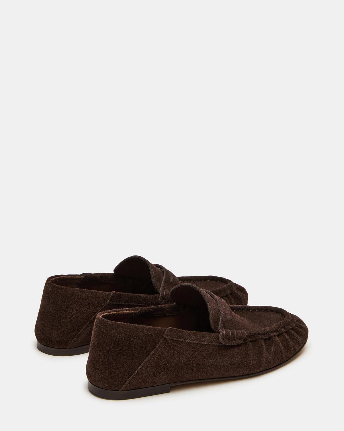 ROGER Chocolate Brown Suede Slip-On Women's Loafer | Steve Madden Customer Favorite