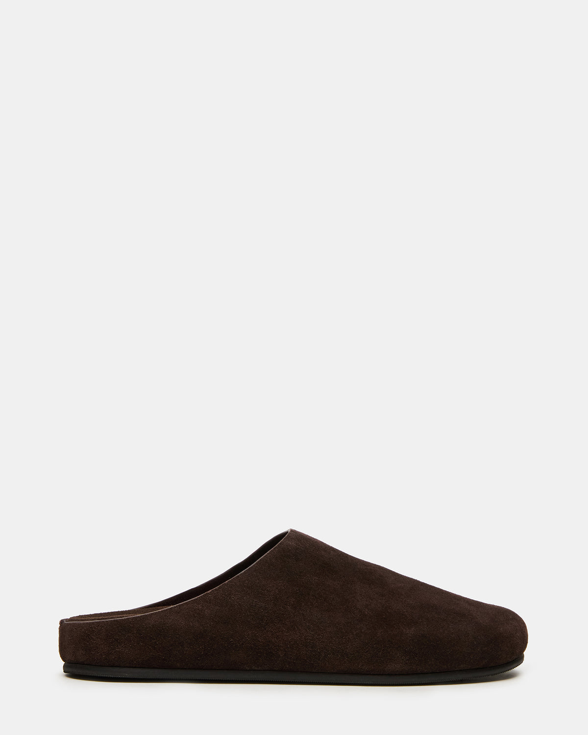 FERN Brown Suede Mule Slip-On Round-Toe Women's Flat | Steve Madden Classic