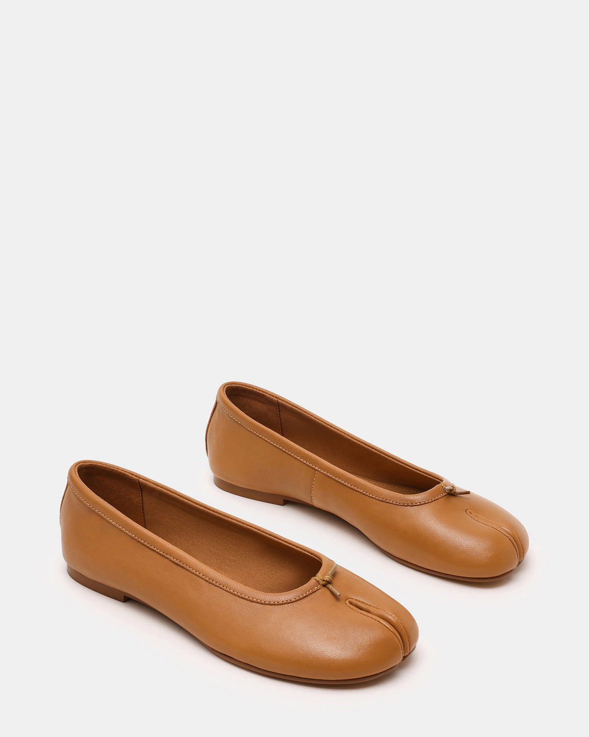 CALICO Tan Leather Split Toe Tabi Women's Ballet Flat | Steve Madden Quality
