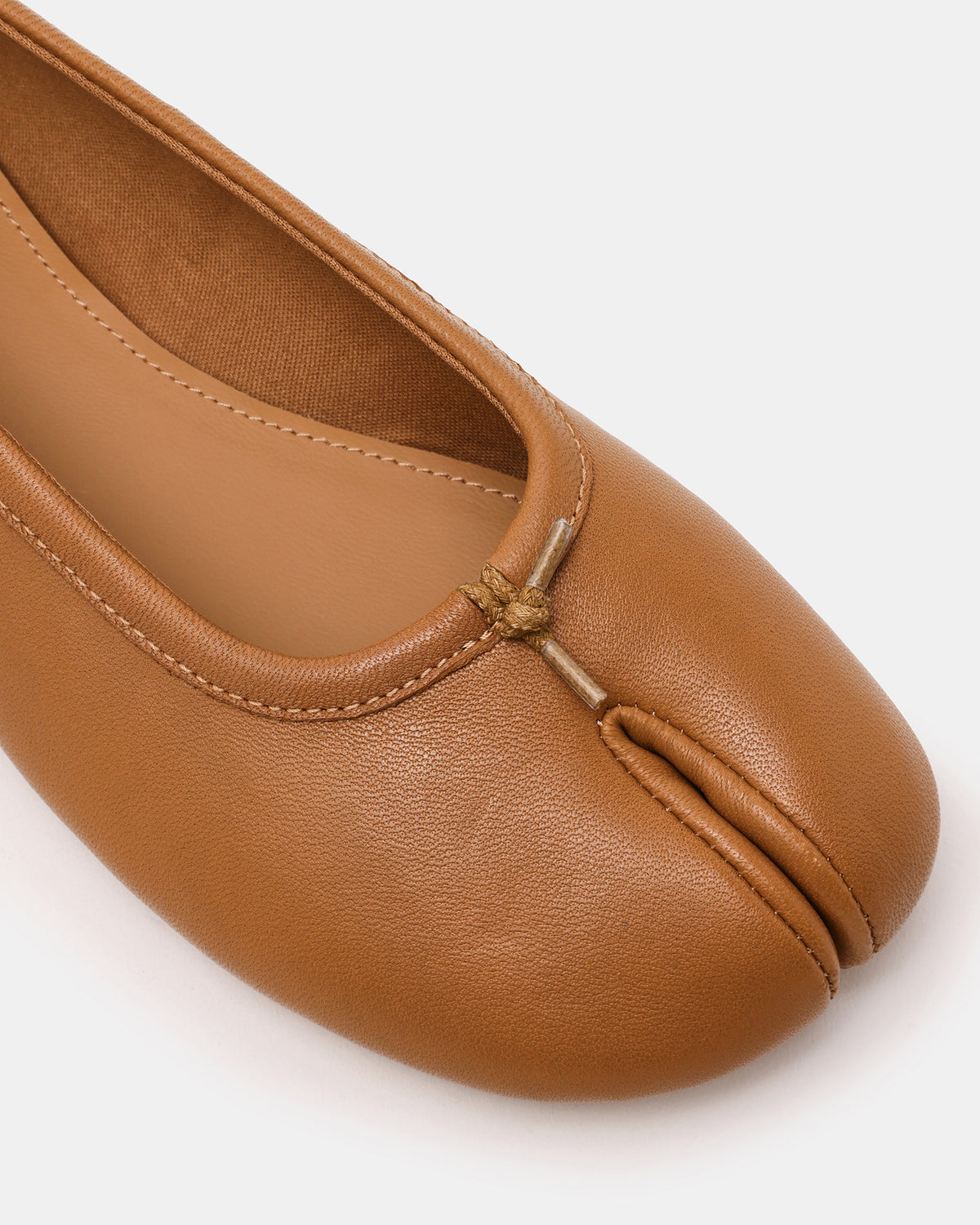 CALICO Tan Leather Split Toe Tabi Women's Ballet Flat | Steve Madden Quality