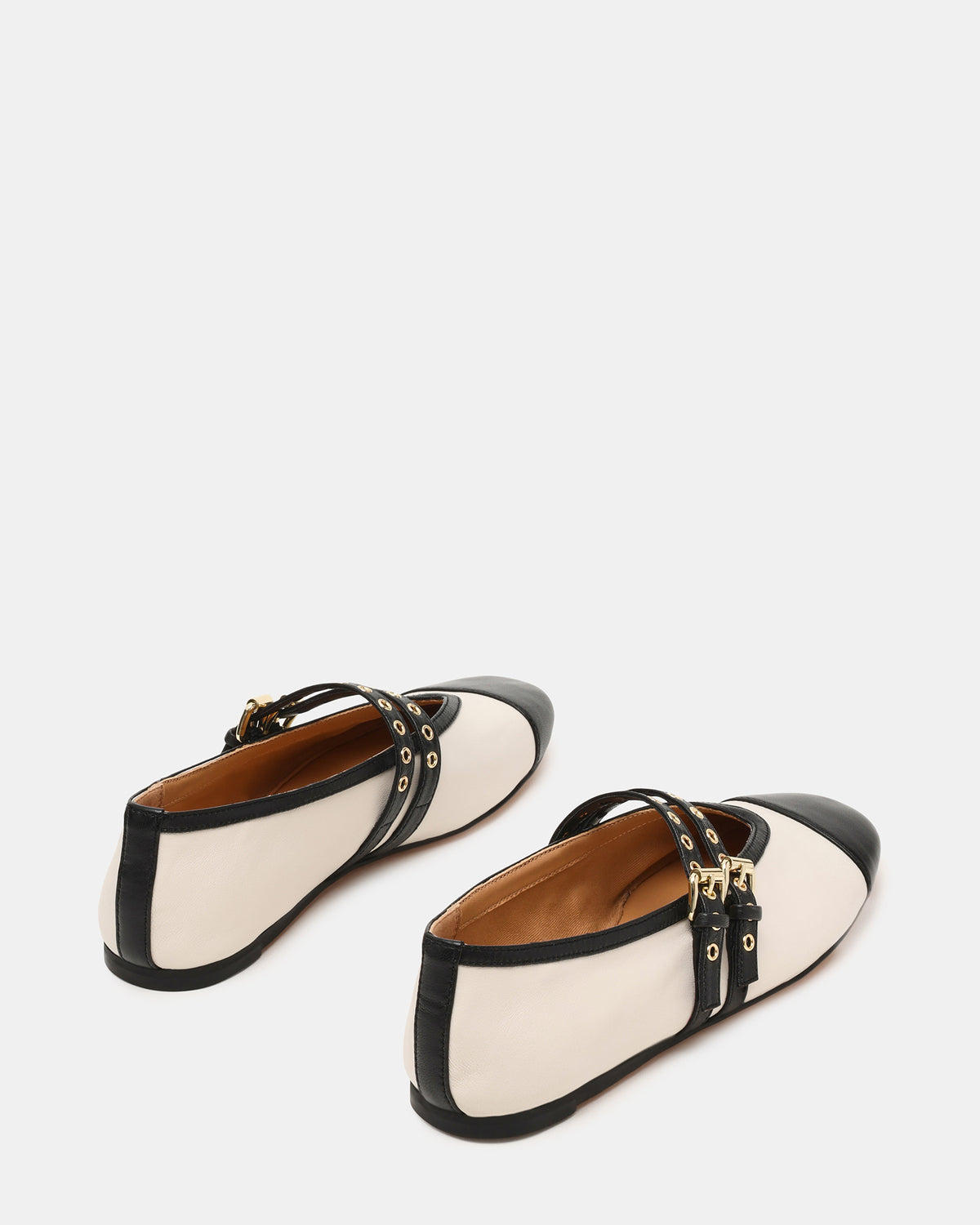 LYDIA Cap Bone Black Mary Jane Ballet Women's Flat | Steve Madden Featured