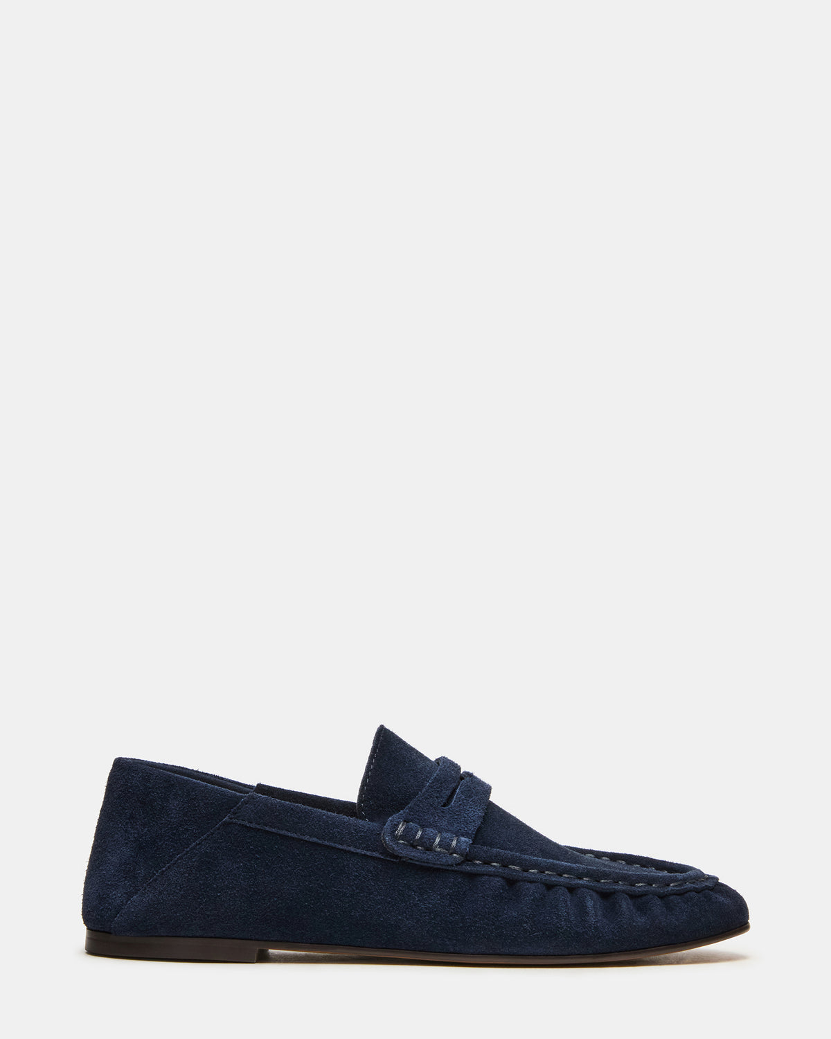ROGER Navy Suede Slip-On Women's Loafer | Steve Madden Latest