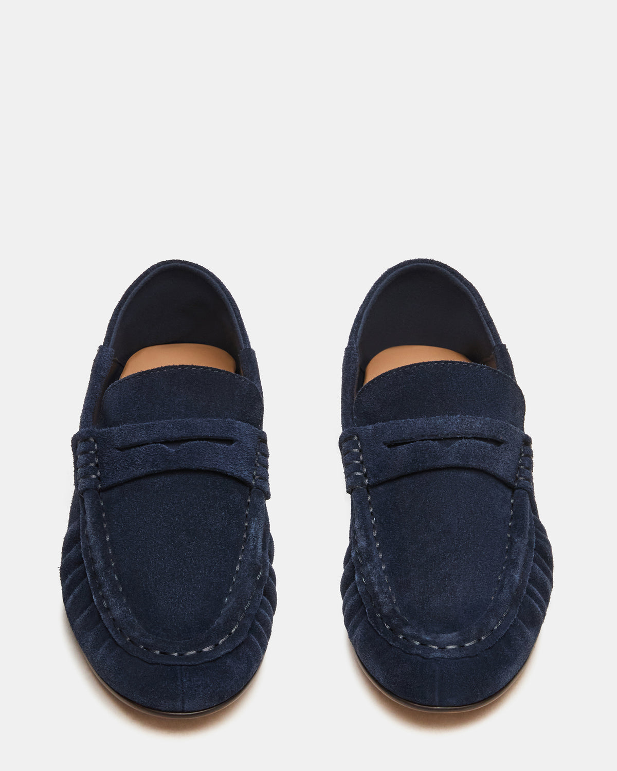 ROGER Navy Suede Slip-On Women's Loafer | Steve Madden Latest