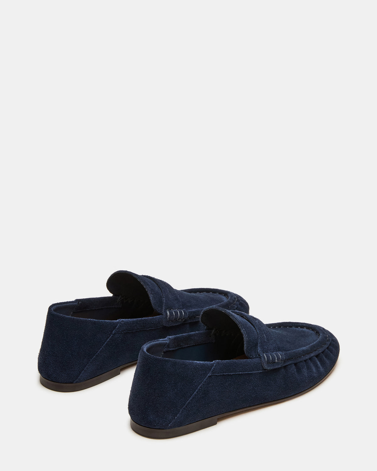 ROGER Navy Suede Slip-On Women's Loafer | Steve Madden Latest