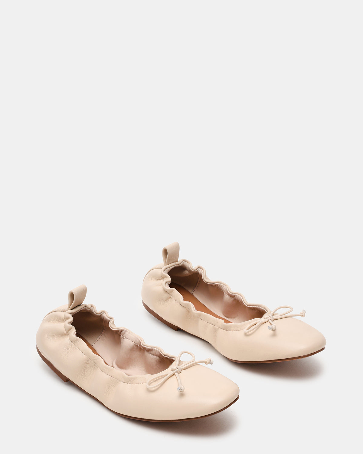 LANTI Bone Leather Bow Round-Toe Women's Flat | Steve Madden Featured