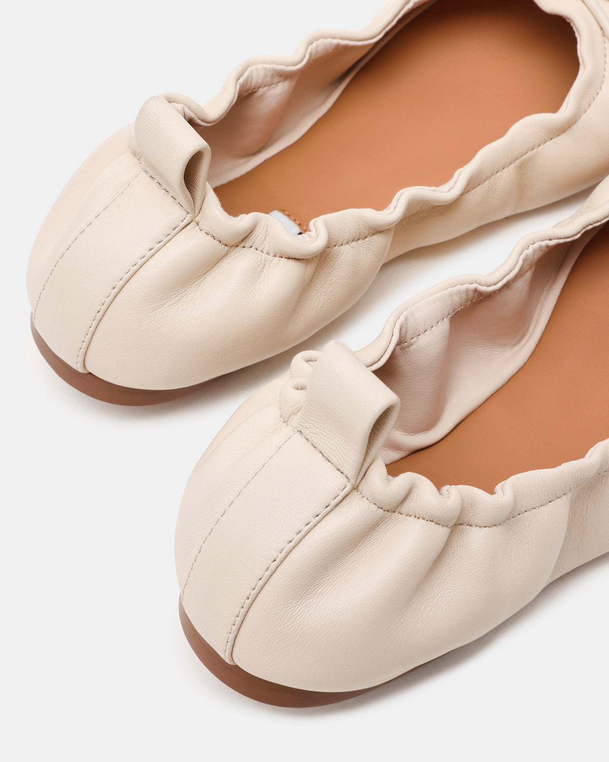 LANTI Bone Leather Bow Round-Toe Women's Flat | Steve Madden Featured