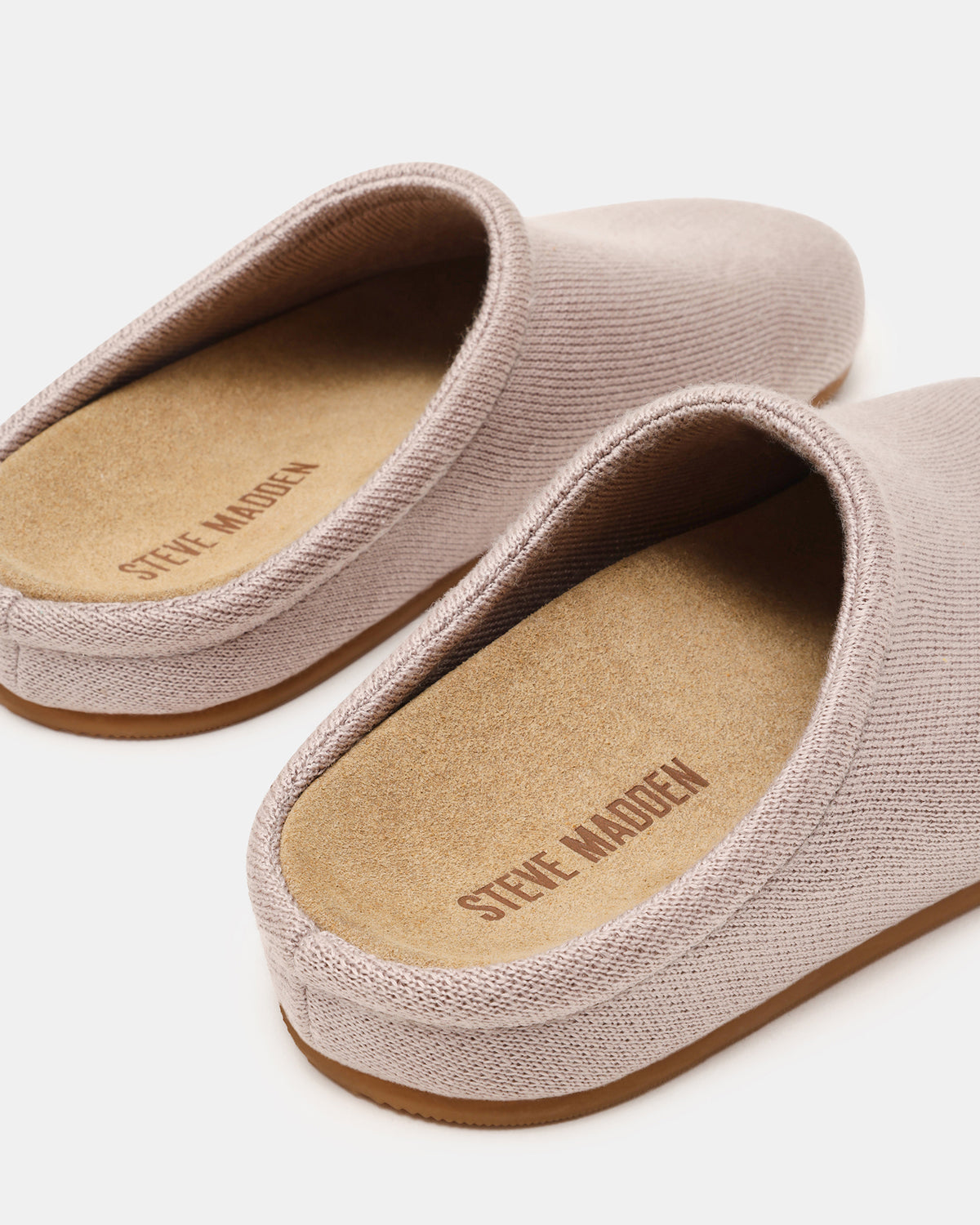 FERN Knit Taupe Mule Slip-On Round-Toe Women's Flat | Steve Madden Featured