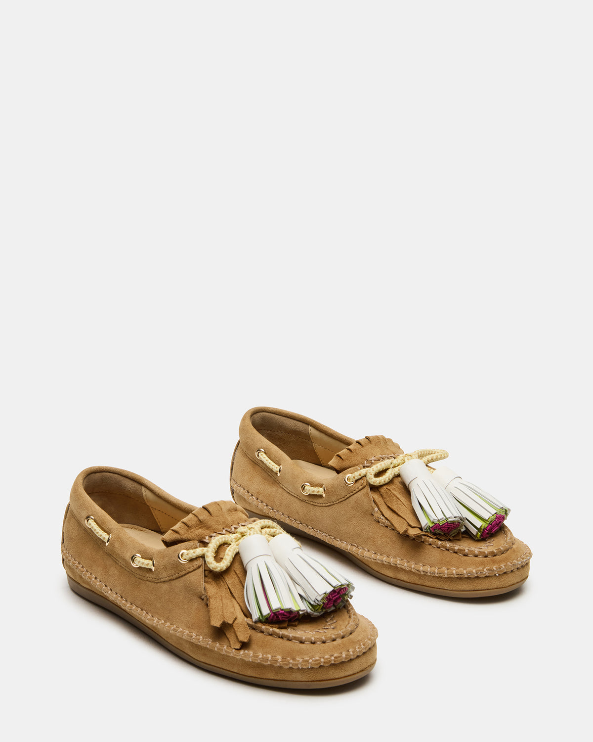 ABNER Chestnut Suede Flat Boat Women's Loafer | Steve Madden Best Seller