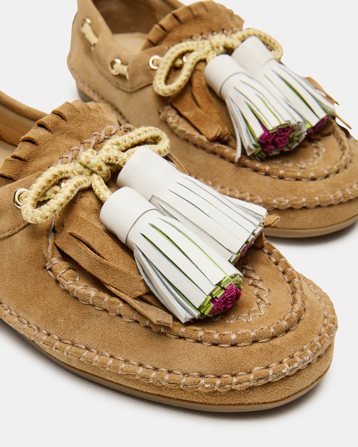 ABNER Chestnut Suede Flat Boat Women's Loafer | Steve Madden Best Seller