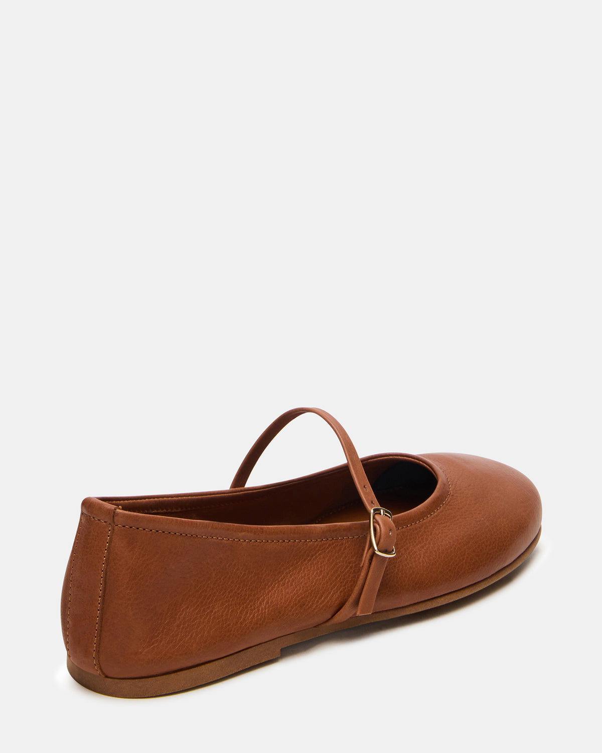BESETTE Tan Leather Mary Jane Ballet Women's Flat | Steve Madden Classic