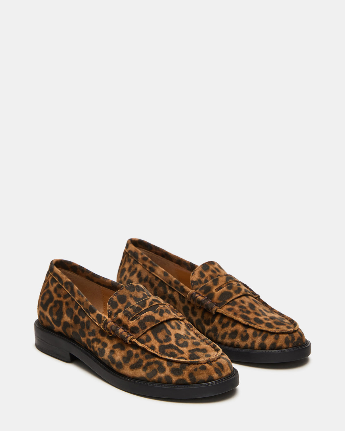 MADISON Leopard Suede Women's Penny Loafer | Steve Madden Trending