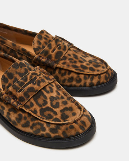 MADISON Leopard Suede Women's Penny Loafer | Steve Madden Trending