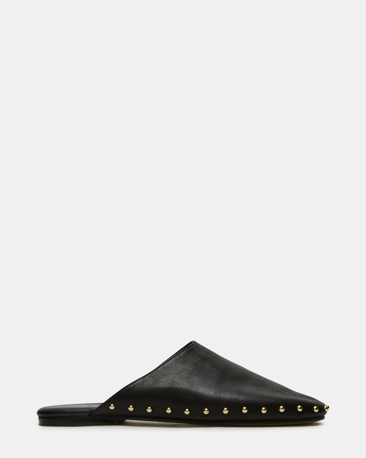 PEARSON Black Leather Rounded-Toe Slip-On Women's Flat | Steve Madden Popular