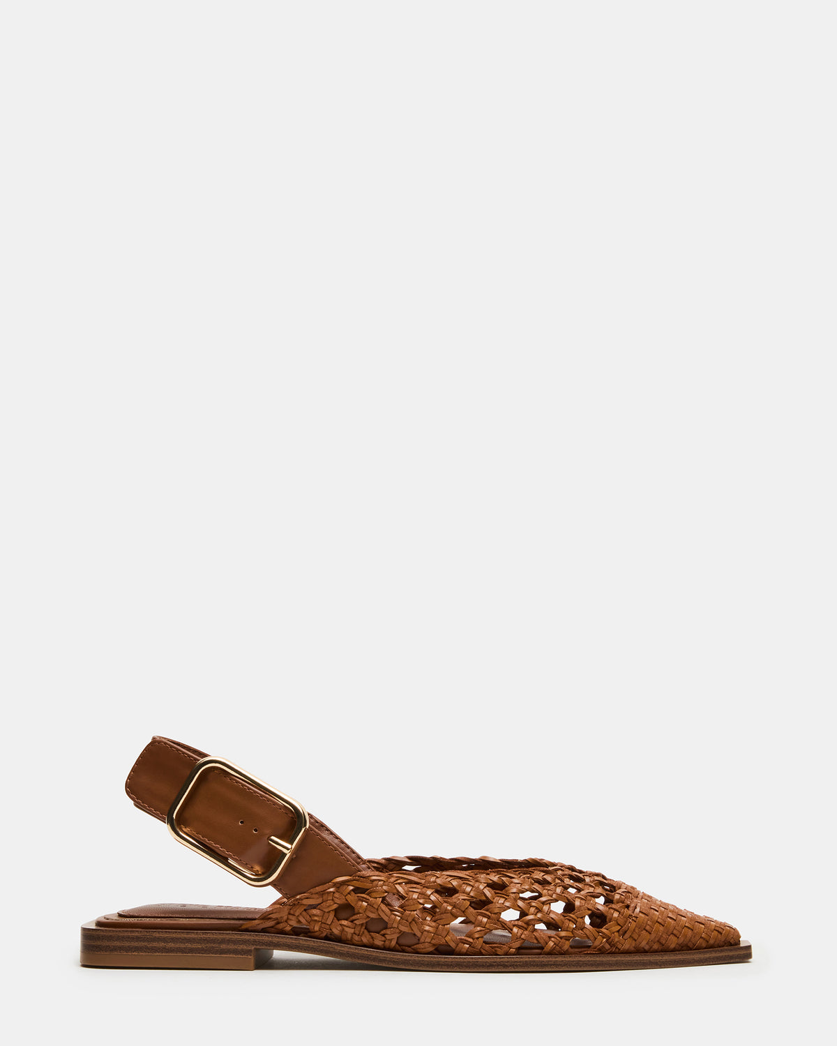 SHAY Woven Cognac Pointed-Toe Slingback Ballet Women's Flat | Steve Madden Popular