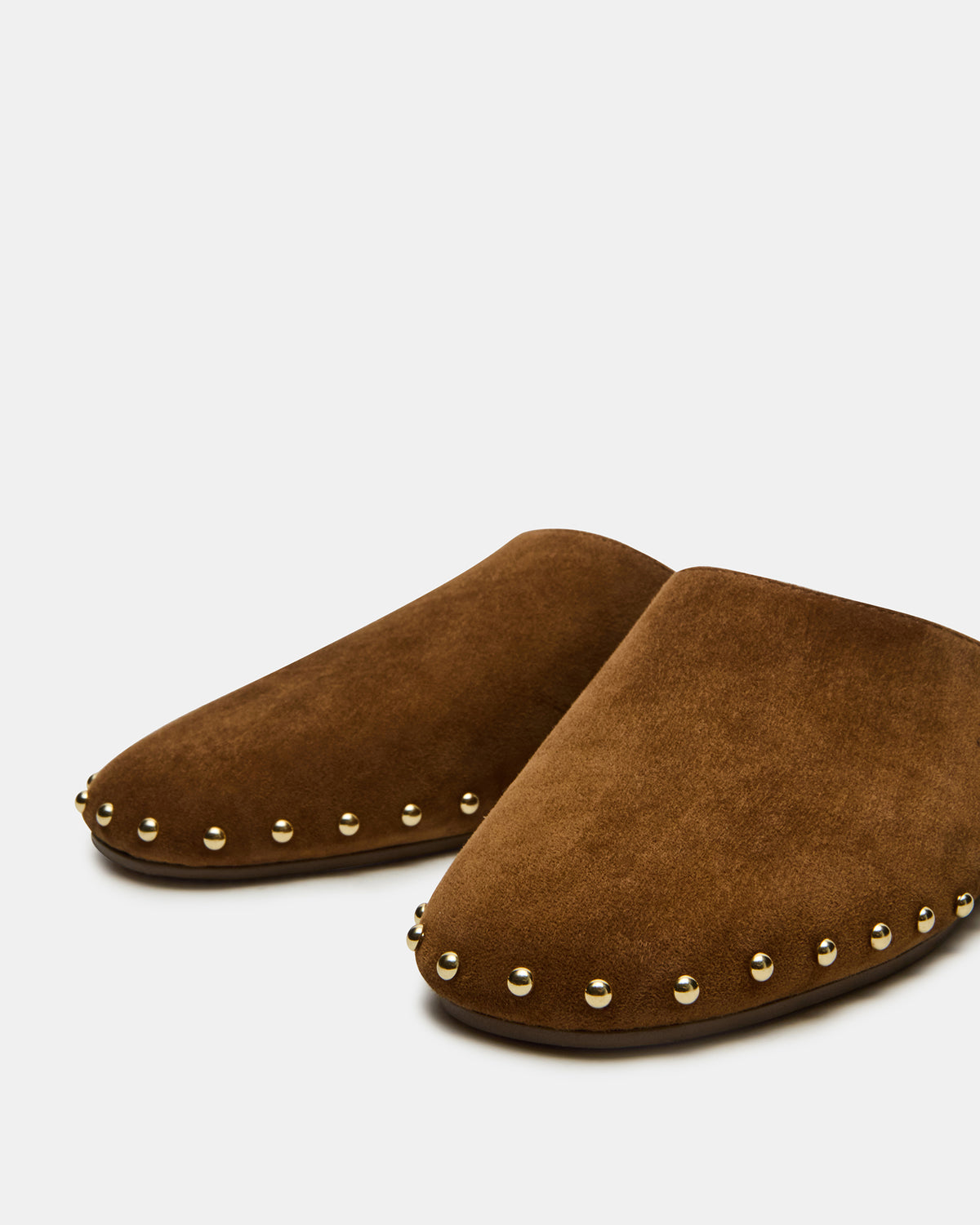 PEARSON Chestnut Suede Rounded-Toe Slip-On Women's Flat | Steve Madden Top Pick
