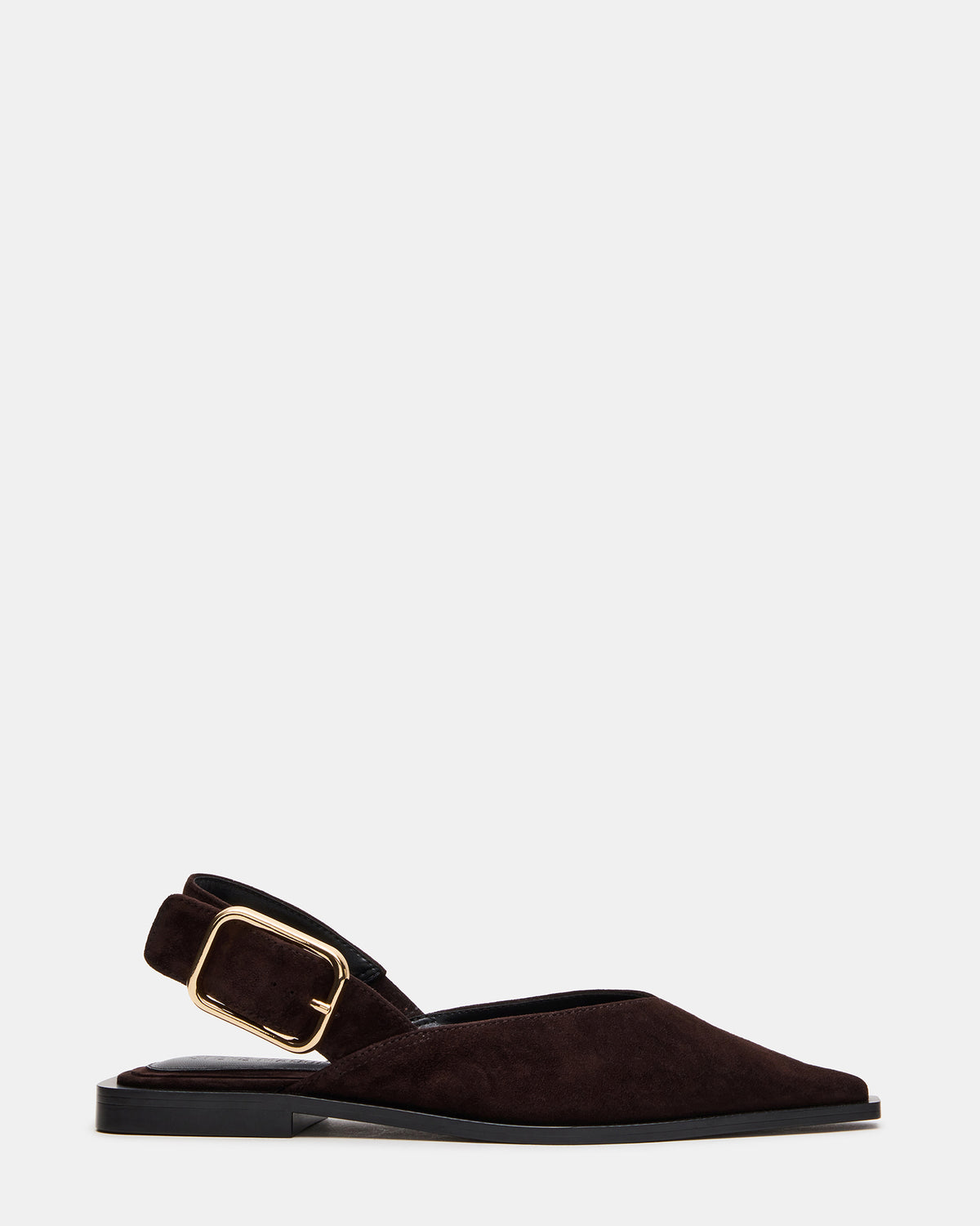 SHAY Brown Suede Pointed-Toe Slingback Ballet Women's Flat | Steve Madden Discount