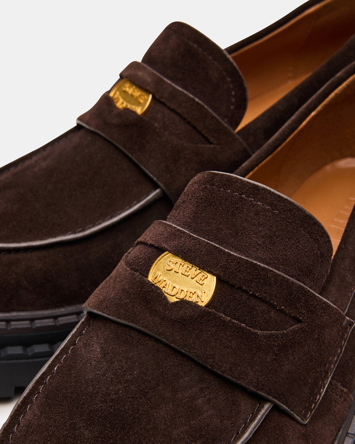 RAFTUS Brown Suede Platform Lug Women's Loafer | Steve Madden Recommended