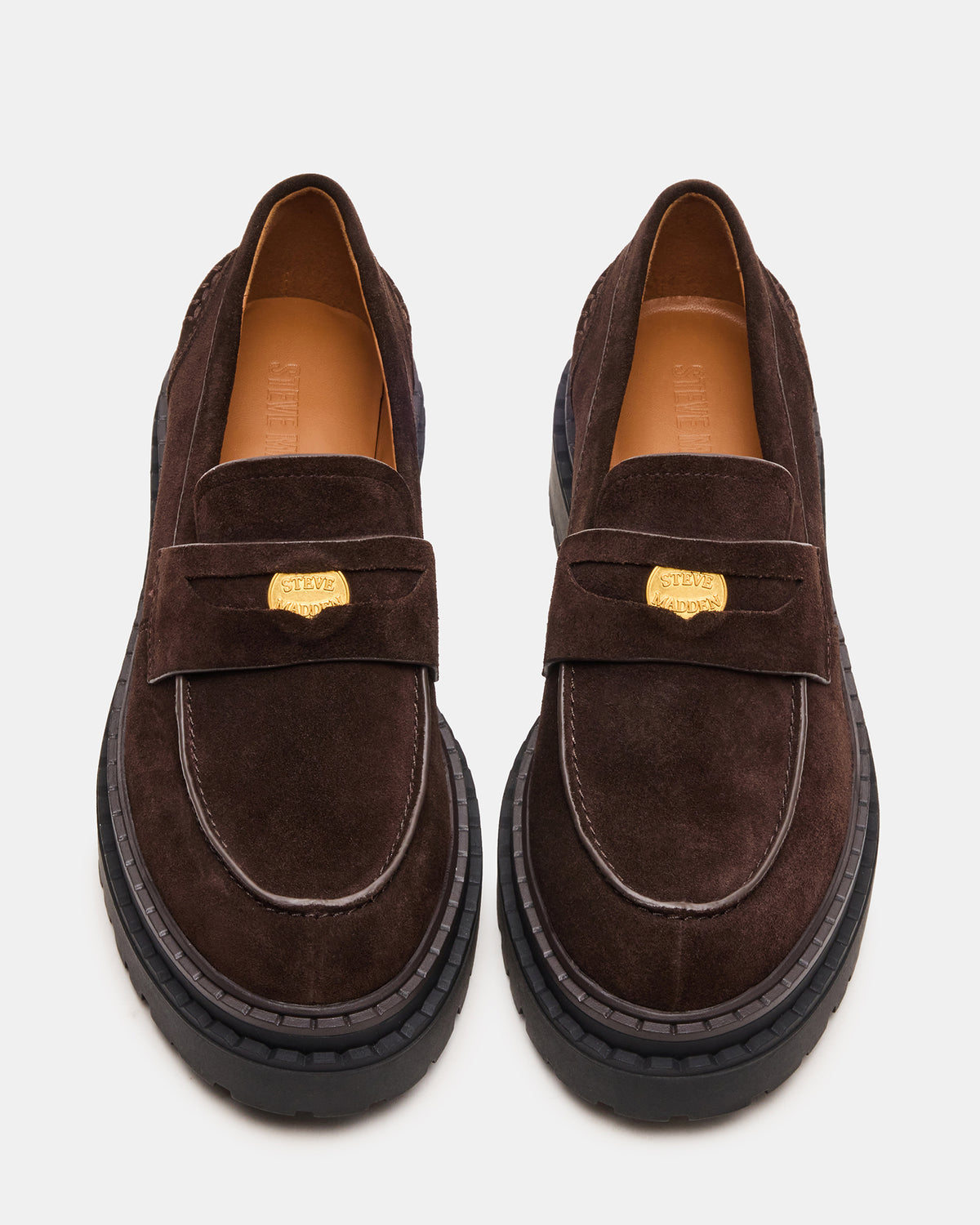 RAFTUS Brown Suede Platform Lug Women's Loafer | Steve Madden Recommended
