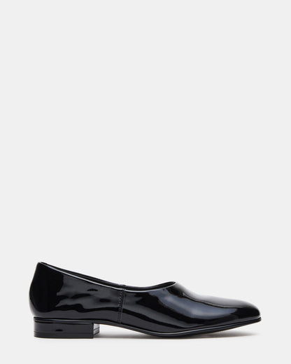 RANDALL Black Patent Ballet Women's Flat | Steve Madden Classic