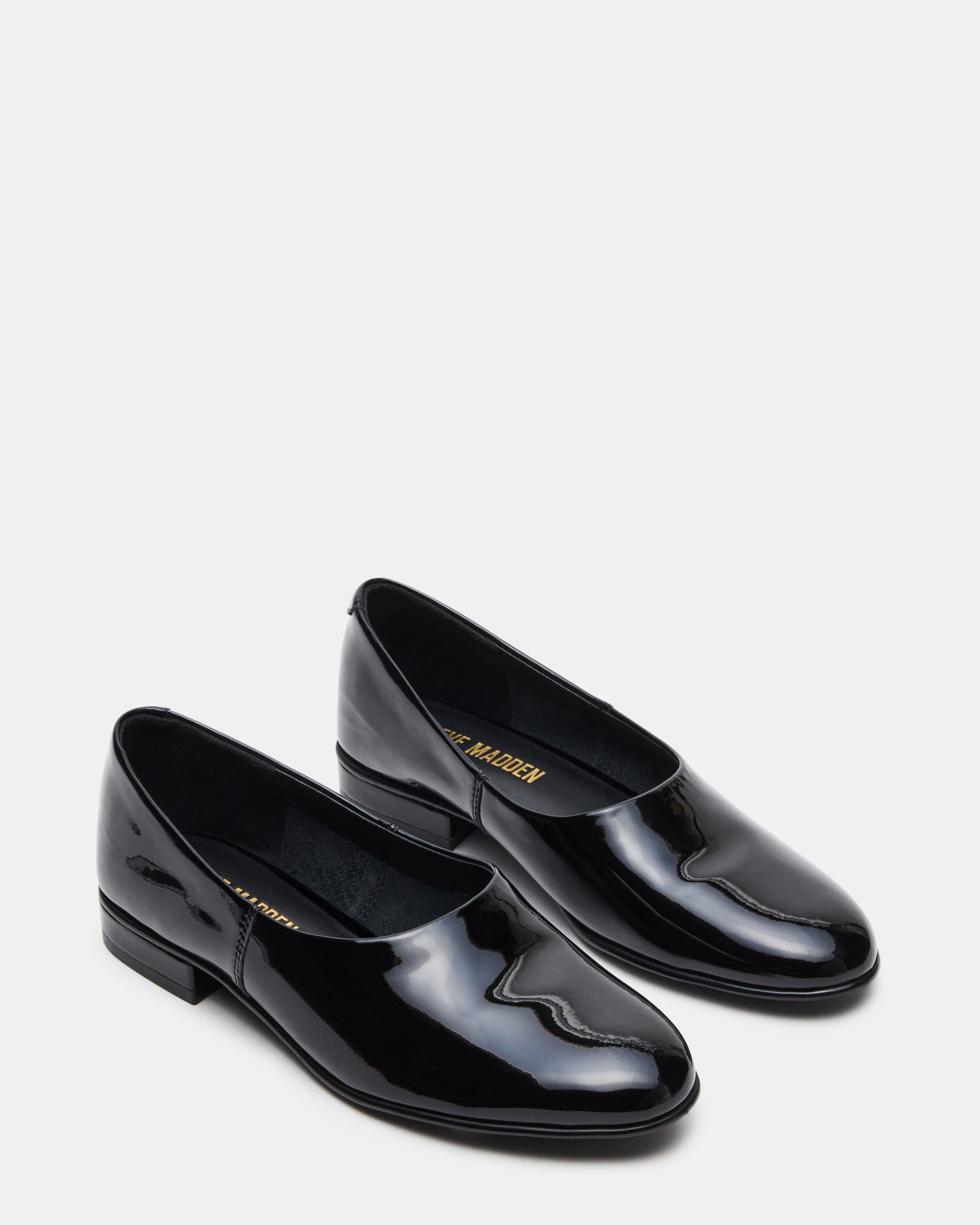 RANDALL Black Patent Ballet Women's Flat | Steve Madden Classic