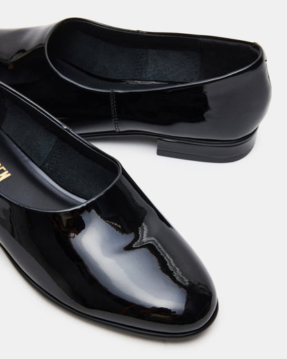 RANDALL Black Patent Ballet Women's Flat | Steve Madden Classic