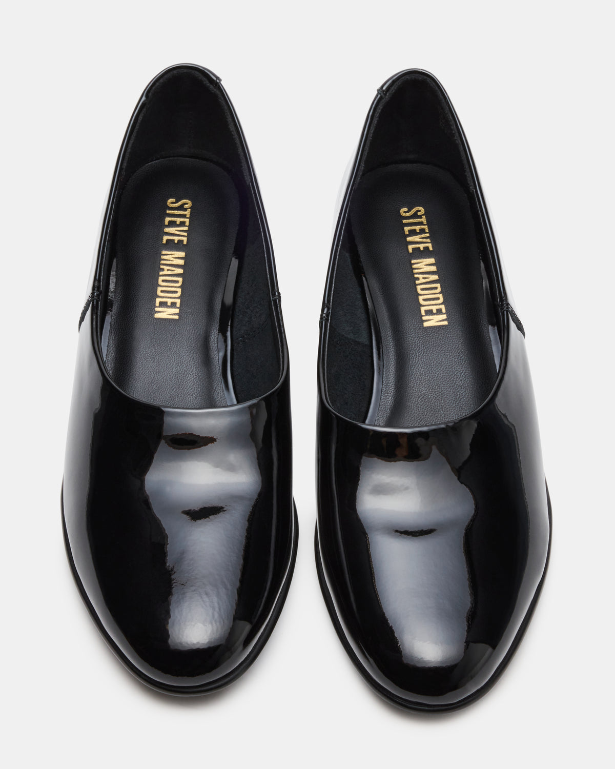 RANDALL Black Patent Ballet Women's Flat | Steve Madden Classic