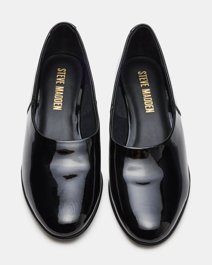 RANDALL Black Patent Ballet Women's Flat | Steve Madden Classic