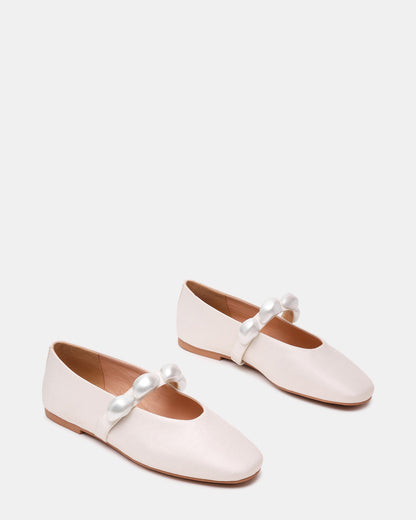 POPPIN Pearl White Mary Jane Ballet Women's Flat | Steve Madden Trending