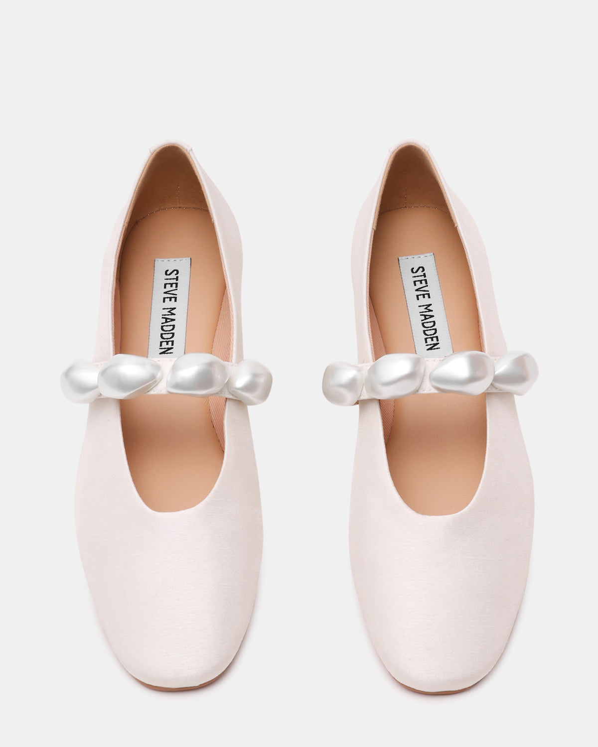 POPPIN Pearl White Mary Jane Ballet Women's Flat | Steve Madden Trending
