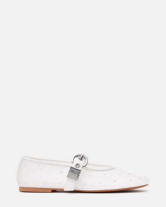 LUCIA Pearl Mesh Mary Jane Ballet Women's Flat | Steve Madden Deals