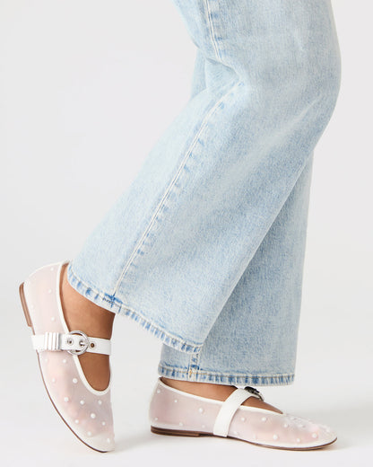 LUCIA Pearl Mesh Mary Jane Ballet Women's Flat | Steve Madden Deals
