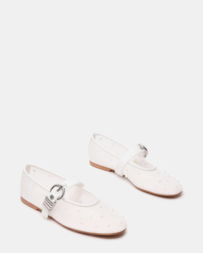 LUCIA Pearl Mesh Mary Jane Ballet Women's Flat | Steve Madden Deals