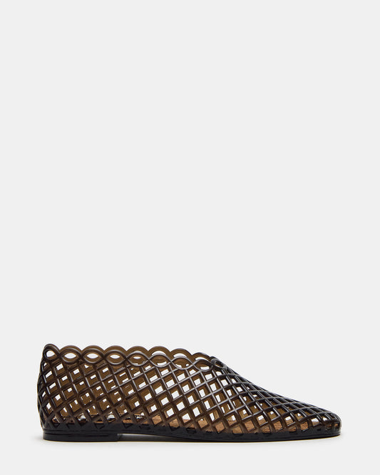 GROVE Black Square-Toe Jelly Women's Flat | Steve Madden Featured