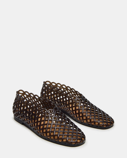 GROVE Black Square-Toe Jelly Women's Flat | Steve Madden Featured