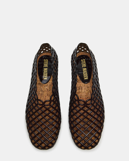 GROVE Black Square-Toe Jelly Women's Flat | Steve Madden Featured