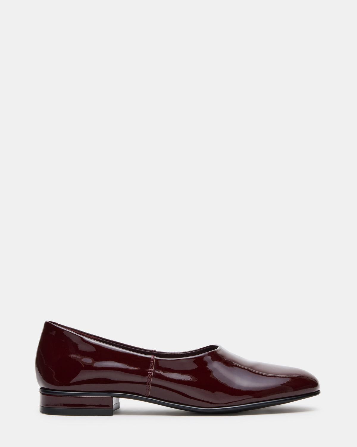 RANDALL Burgundy Patent Ballet Women's Flat | Steve Madden Customer Favorite