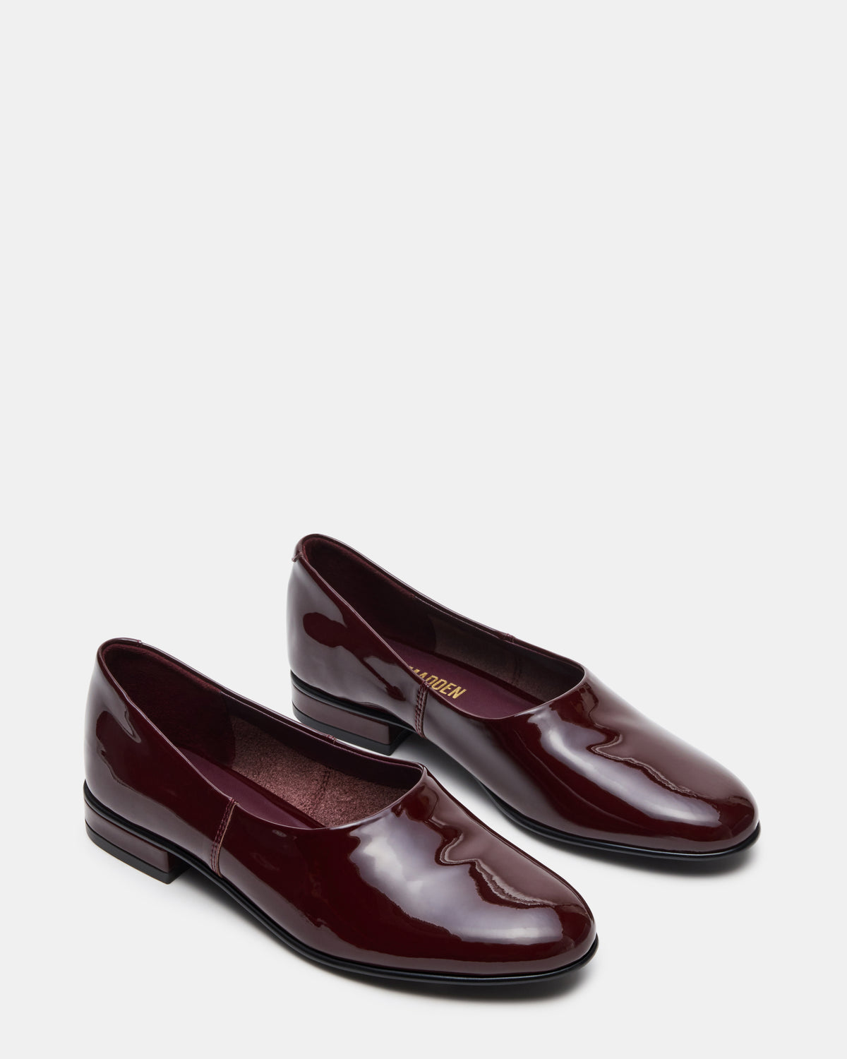 RANDALL Burgundy Patent Ballet Women's Flat | Steve Madden Customer Favorite