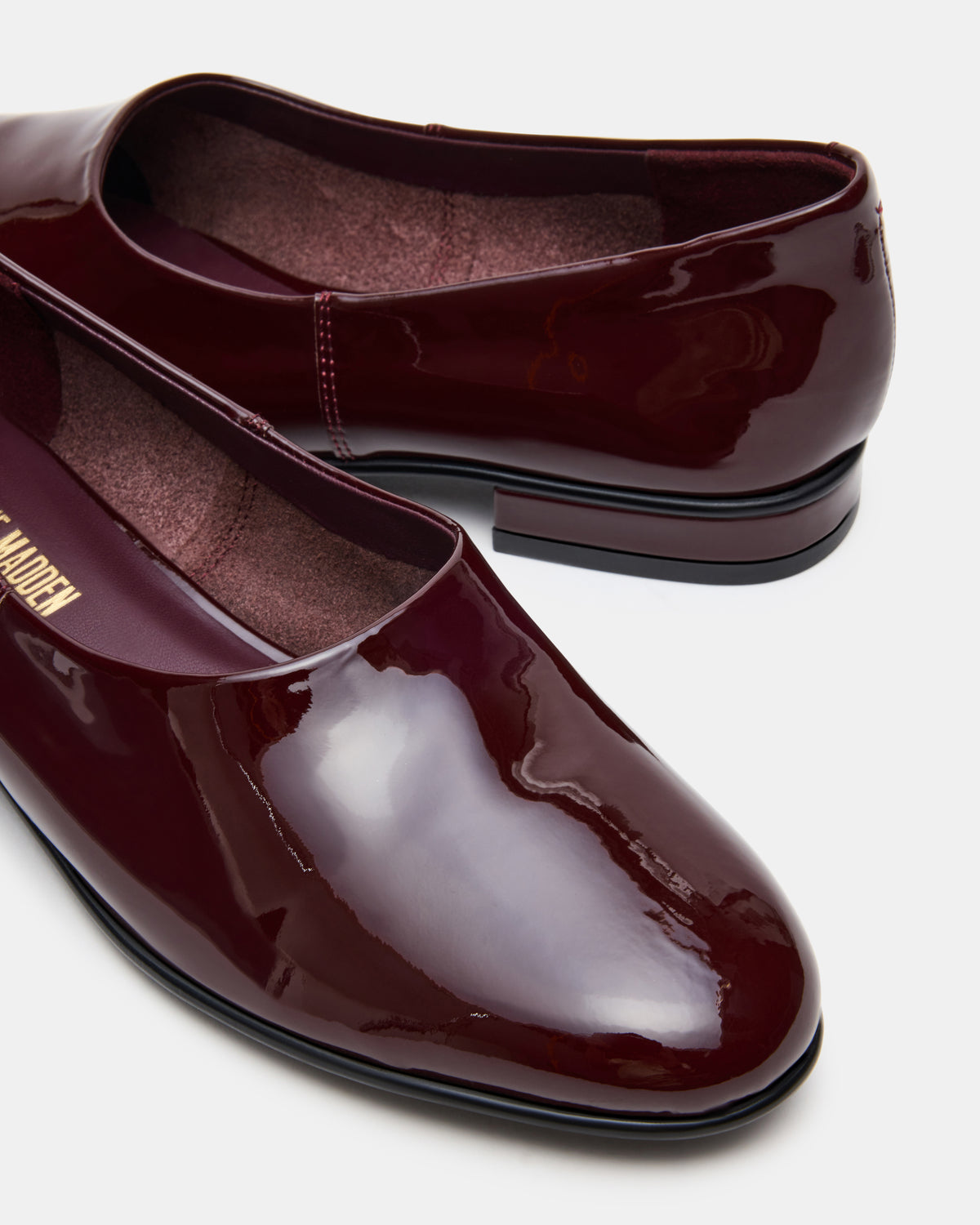 RANDALL Burgundy Patent Ballet Women's Flat | Steve Madden Customer Favorite