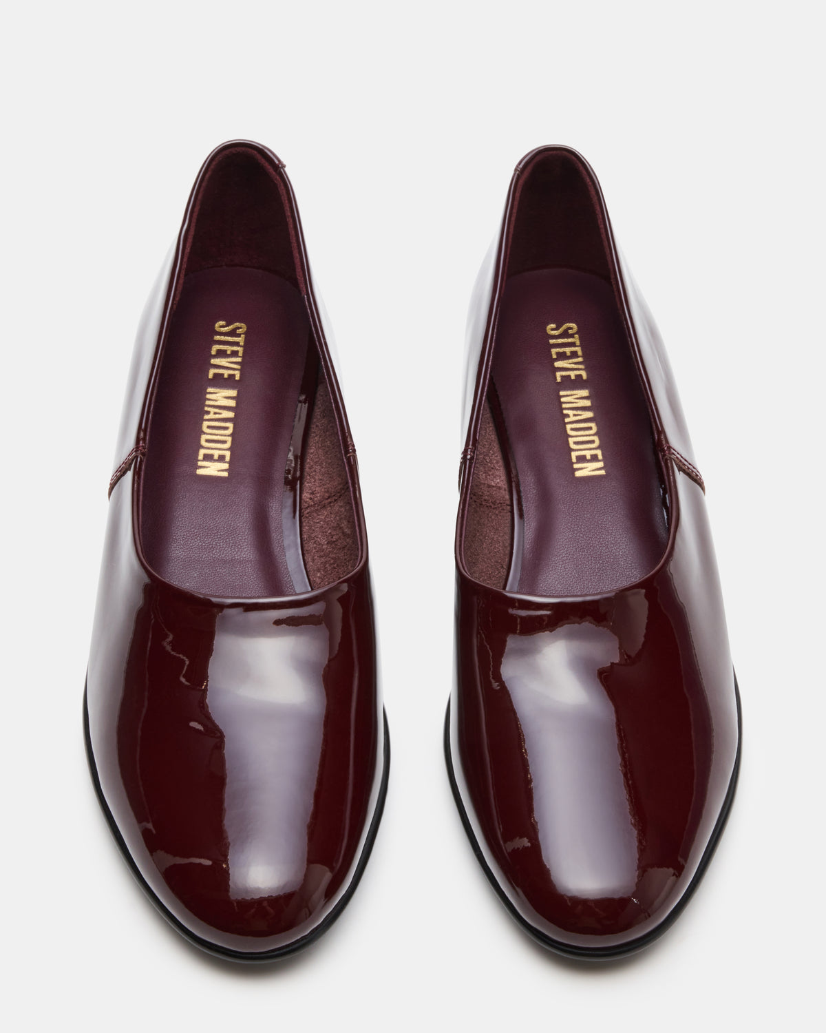 RANDALL Burgundy Patent Ballet Women's Flat | Steve Madden Customer Favorite