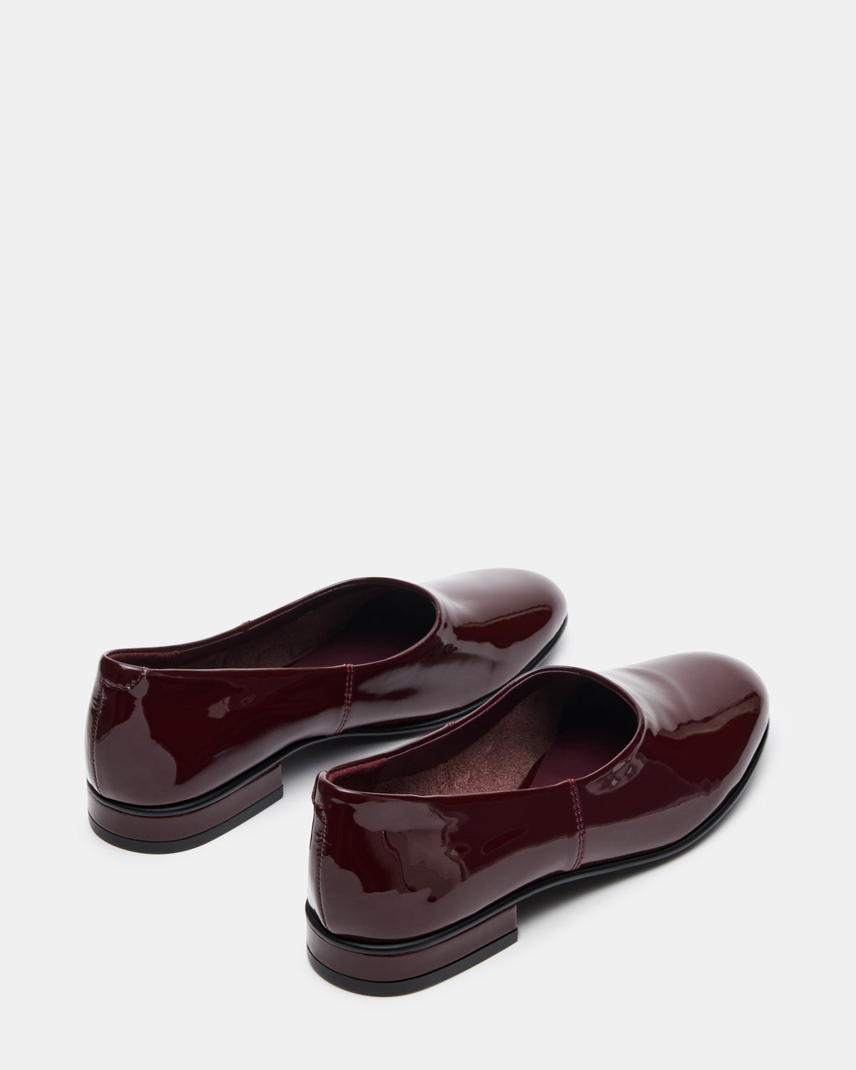 RANDALL Burgundy Patent Ballet Women's Flat | Steve Madden Customer Favorite